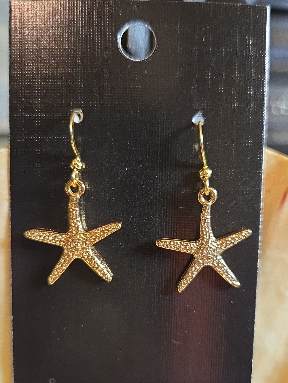 Gold Starfish Drop Earrings - Women Jewelry